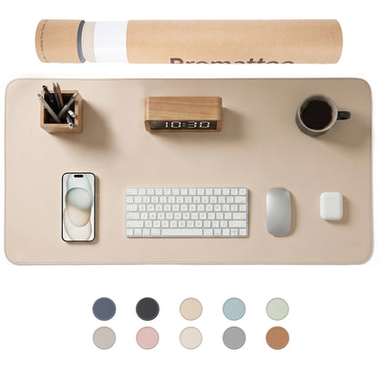 PROMATTOO Vegan Leather Desk Mat — Non-Slip & Waterproof