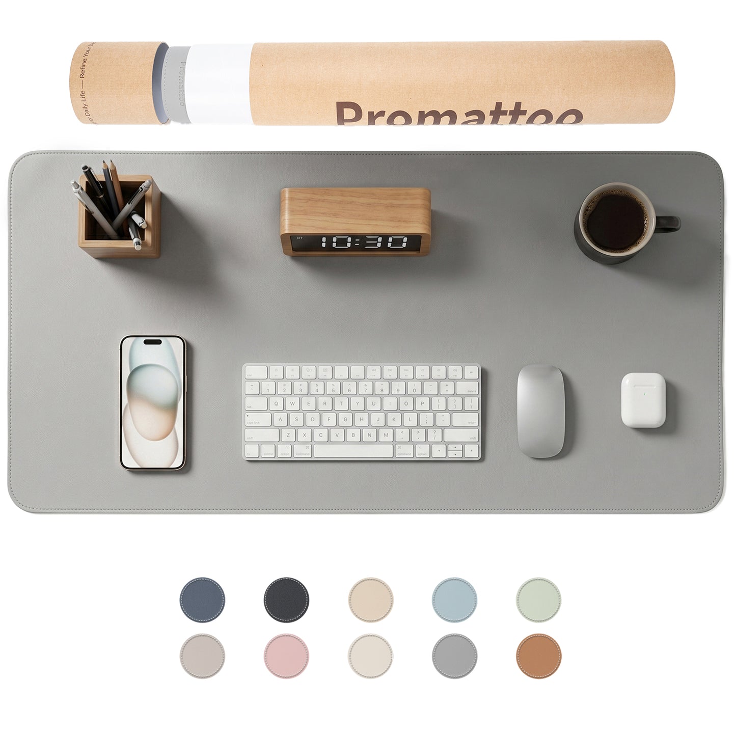 PROMATTOO Vegan Leather Desk Mat — Non-Slip & Waterproof