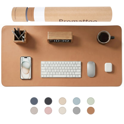PROMATTOO Vegan Leather Desk Mat — Non-Slip & Waterproof