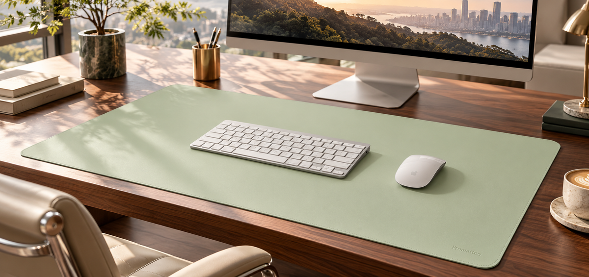PROMATTOO Vegan Leather Desk Mat — Non-Slip & Waterproof