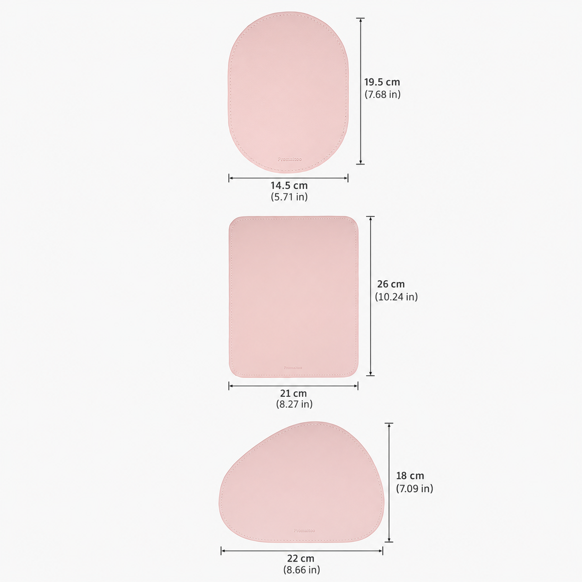 Tappetino per mouse ergonomico in pelle vegana PROMATTOO – Impermeabile e antiscivolo