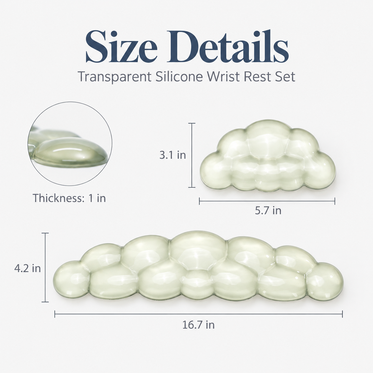 PROMATTOO Cloud Gel Wrist Rest Set for Keyboard & Mouse