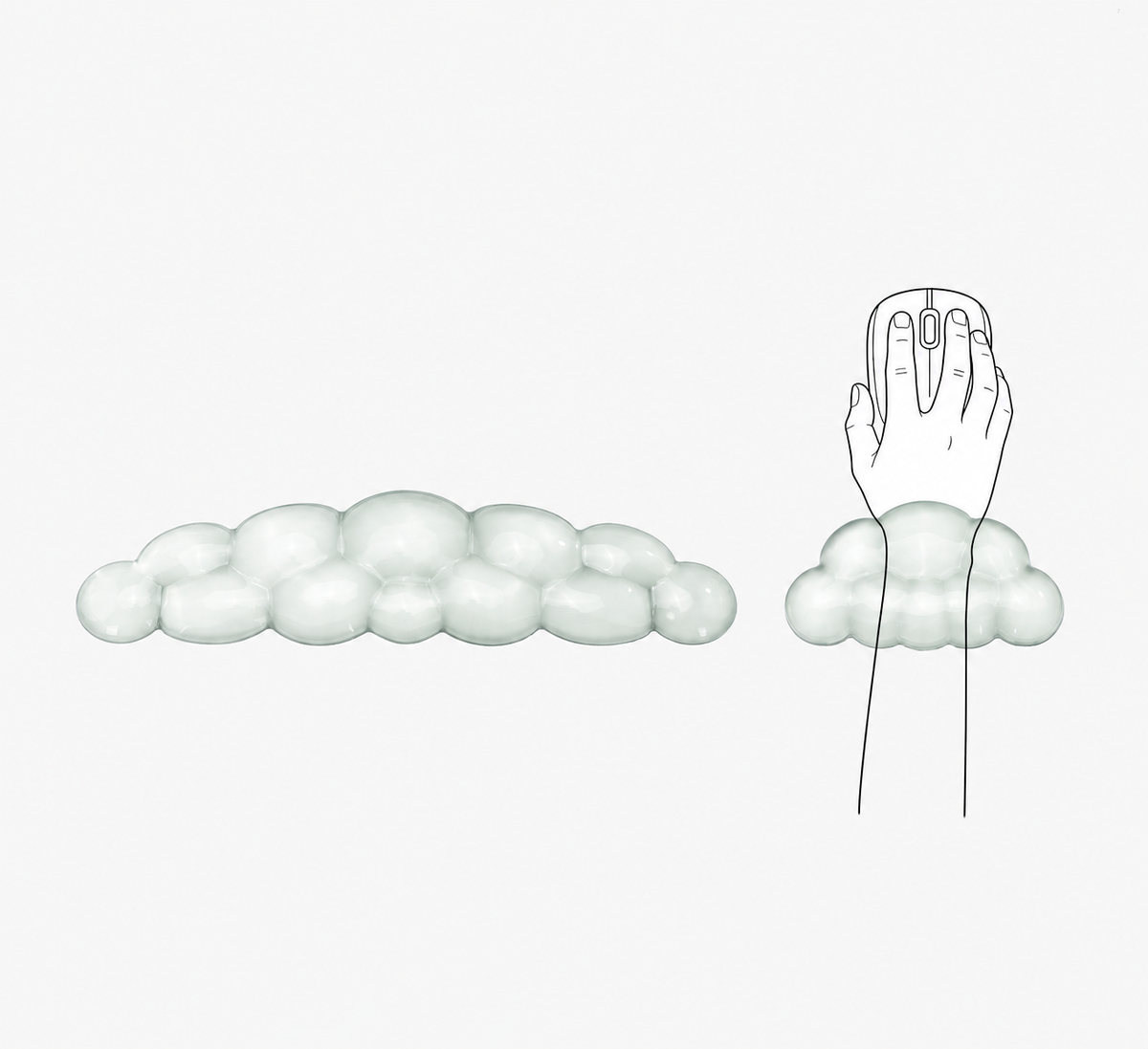 PROMATTOO Cloud Gel Wrist Rest Set for Keyboard & Mouse