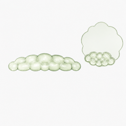 PROMATTOO Clear Silicone Cloud Wrist Rest Set for Keyboard & Mouse