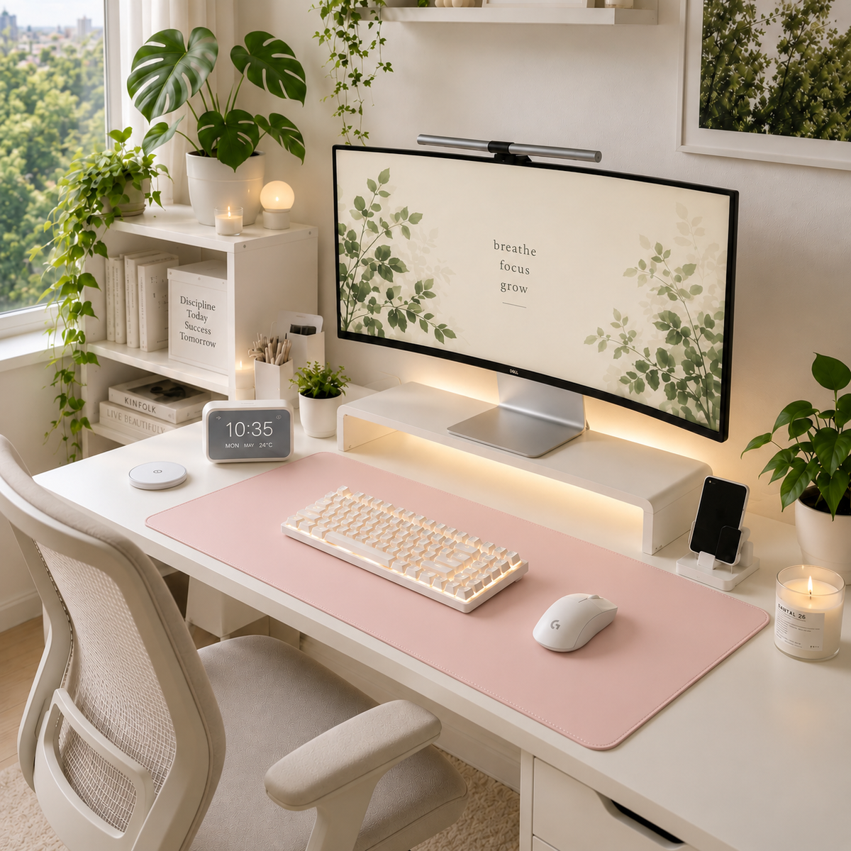 Tapis de bureau en silicone, protecteur de tapis de bureau imperméable antidérapant