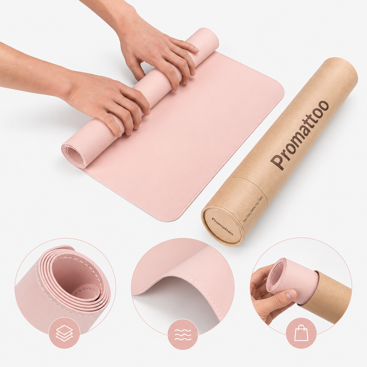 Tapis de bureau en silicone, protecteur de tapis de bureau imperméable antidérapant