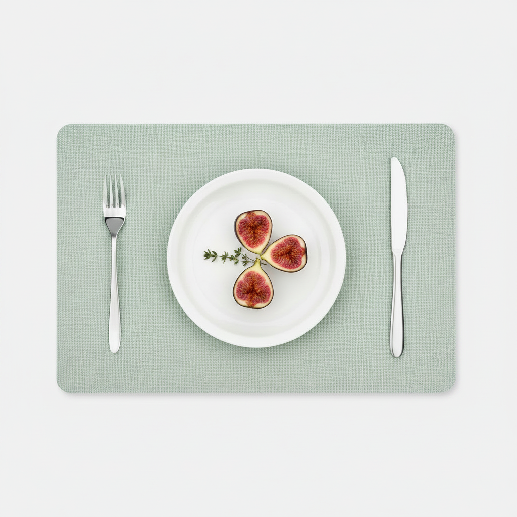 PROMATTOO Faux Leather Placemats, Linen-Look Texture, 3 Shapes, Set of 4 or 6