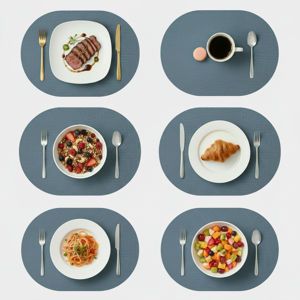 Blue-Gray Oval 6-Grid