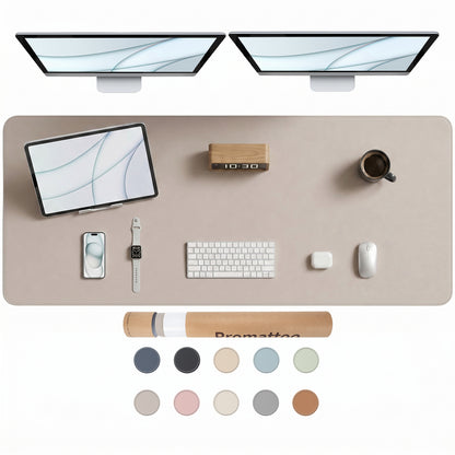 PROMATTOO Vegan Leather Desk Mat — Non-Slip & Waterproof