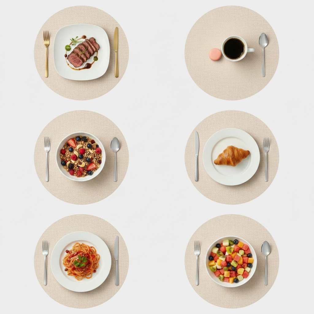 Cream Circle 6-Grid