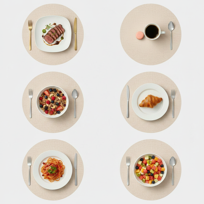 Cream Circle 6-Grid