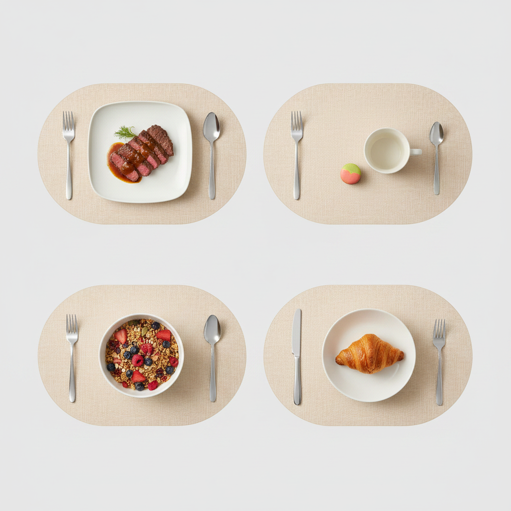 Cream Oval 4-Grid