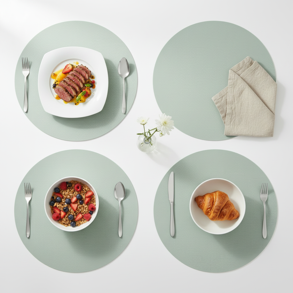 Round Sage Green 4-Grid SKU